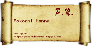 Pokorni Manna névjegykártya